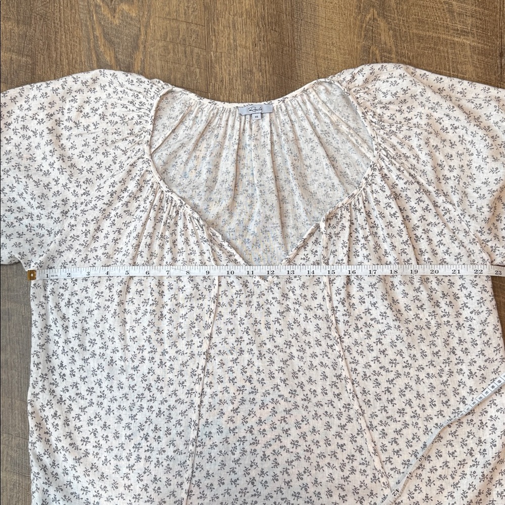 Rails Women's Kristie Top Cream Bella Ditsy Floral Peasant Blouse Size X-Small - Picture 12 of 16